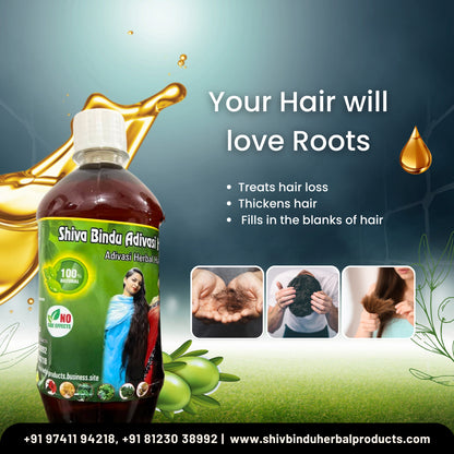 Adivasi Herbal Hair Oil  100% Natural For Regrowth & Long Hair